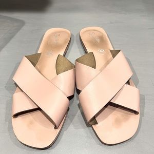 Blush Pink Leather Sandal, Seychelles - Size 10
